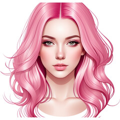 Fototapeta premium Young woman with pink hair