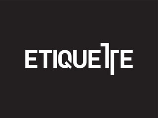 Etiquette modern logo design vector.