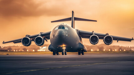 a Huge logistic cargo military plane. Special operations in support of the Air Force in war zones.
