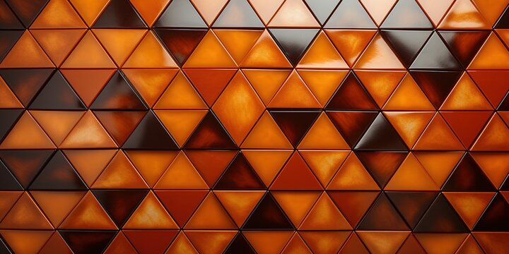 Polished, Semigloss Wall background with tiles. Triangular, tile Wallpaper