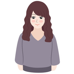 fashionable modern woman avatar