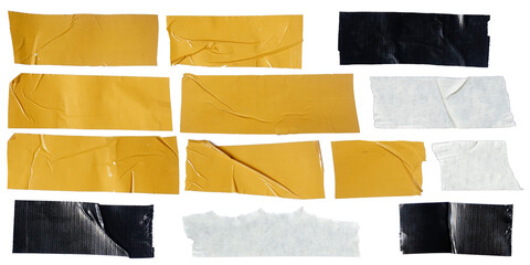 strips of ripped brown textured adhesive kraft paper, masking tape, attach something or use as...