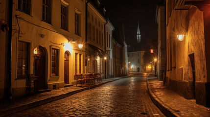 Fototapeta na wymiar Estonia saiakang street in tallinn's old town.