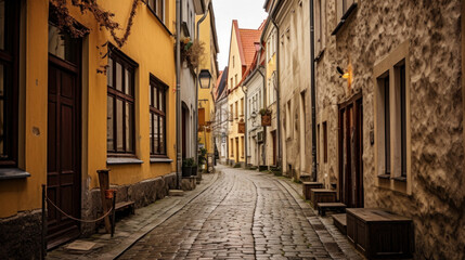 Estonia saiakang street in tallinn's old town.