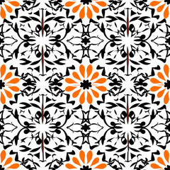 Medieval European tile repeat pattern