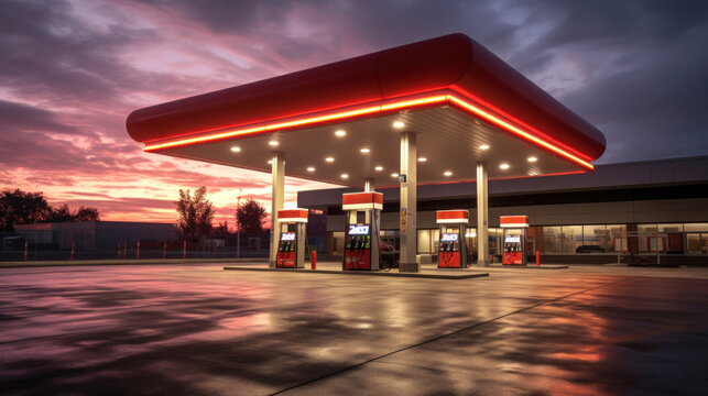 Modern gas station.