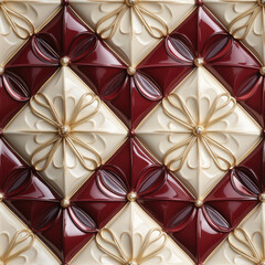 Medieval European tile repeat pattern