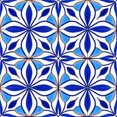 Fototapeta premium Medieval European tile repeat pattern