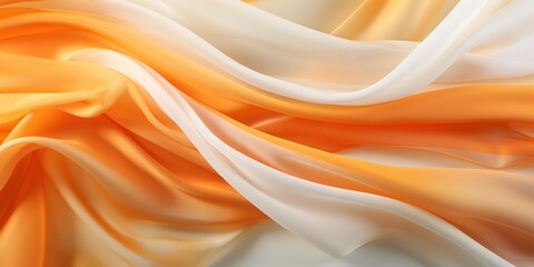 Light orange lines on a white background silk.