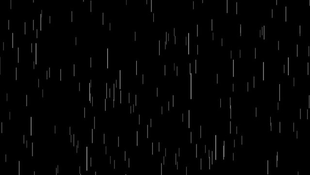Heavy rain falling animation effect