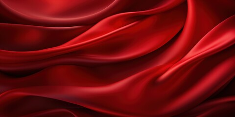 Obraz premium Red black elegant abstract background. Silk satin fabric with nice folds. Luxurious dark red background with wavy lines. Valentine, anniversary, wedding, birthday, holiday concept