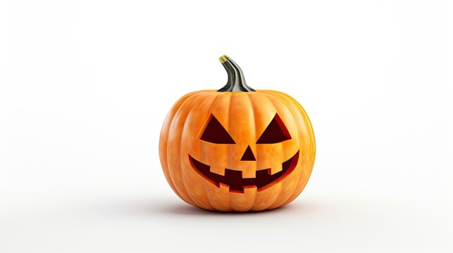 Halloween background with a pumpkin isolated