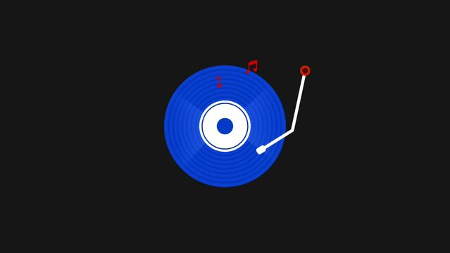 Vinyl vintage music player template