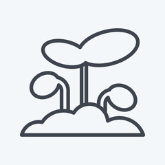 Icon Sprout. suitable for Garden symbol. line style. simple design editable. design template vector. simple illustration