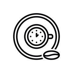 Black line icon for coffee break 