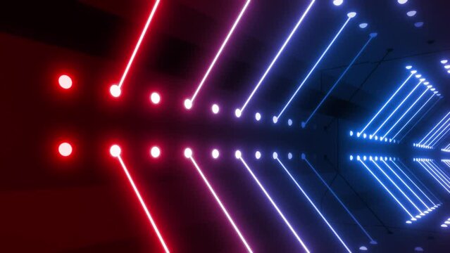 This stock motion graphic  video of 4K Colored Neon Lights Pattern Loop with gentle overlapping curves on seamless loops.