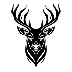 Deer Head Logo Vector Illustration. SVG