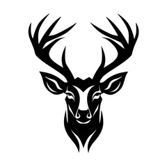 Deer Head Logo Vector Illustration. SVG