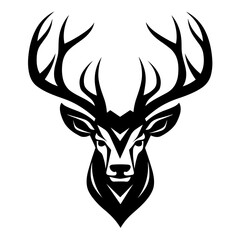 Deer Head Logo Vector Illustration. SVG