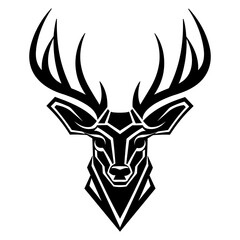 Deer Head Logo Vector Illustration. SVG
