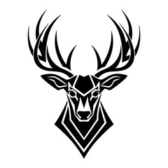 Deer Head Logo Vector Illustration. SVG