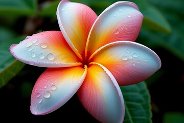 beautiful flower from Tahiti. Generative AI - obrazy, fototapety, plakaty