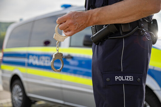 Handschellen der Polizei