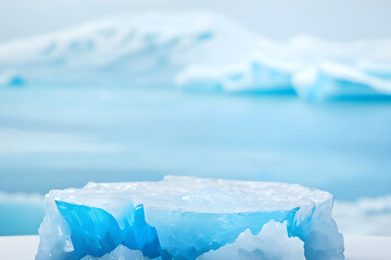 photo glacier ice podium product display mockup ai generated - Powered by Adobe