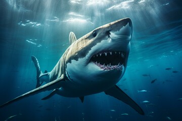an image of a shark. Generative AI