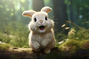 adorable rabbit - made using advanced techniques. Generative AI