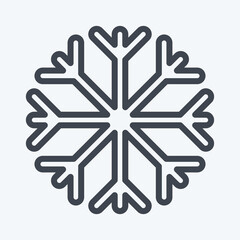 Icon Snow Proof. suitable for sportswear symbol. line style. simple design editable. design template vector. simple illustration