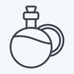 Icon Olive Oil. suitable for education symbol. line style. simple design editable. design template vector. simple illustration