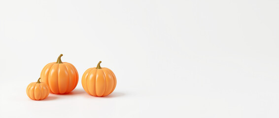 three pumpkins banner