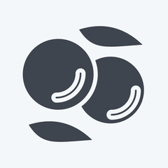 Icon Lentil. suitable for Nuts symbol. glyph style. simple design editable. design template vector. simple illustration