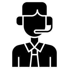 Vector Icon Call Center, Help, Support, Operator, Avatar