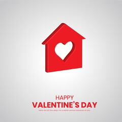 Happy Valentine's Day. Happy Valentine's Day Creative ads for social media. Valentine's Creative Design.
