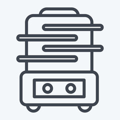 Icon Food Dehydrator. suitable for Kitchen Appliances symbol. line style. simple design editable. design template vector. simple illustration