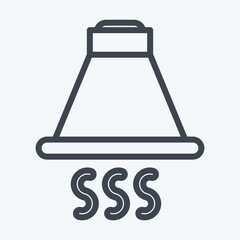 Icon Kitchen Hood. suitable for Kitchen Appliances symbol. line style. simple design editable. design template vector. simple illustration
