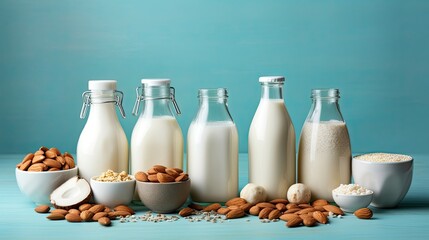 organic lactose-free milk - obrazy, fototapety, plakaty