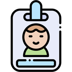 Fototapeta premium Vector Icon Id Card, Identity, Pass, Security, Member Card