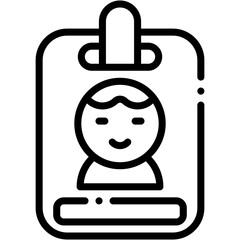 Fototapeta premium Vector Icon Id Card, Identity, Pass, Security, Member Card