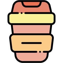 Vector Icon Coffee, Paper Cup, Hot Drink, Coffee Shop, Food And Restaurant, Cup