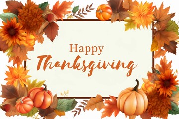 Happy Thanksgiving day  social media post celebration illustration background thanksgiving greeting autumn concept 

