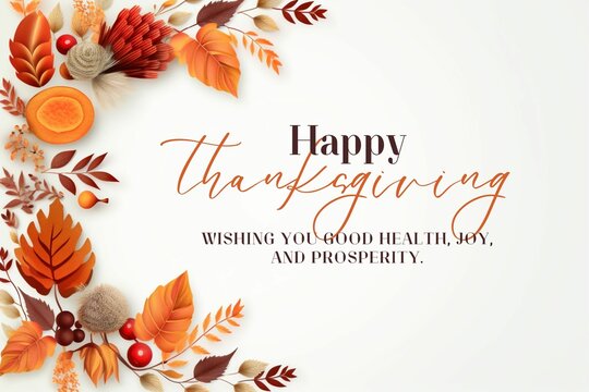 Happy Thanksgiving Day  Social Media Post Celebration Illustration Background Thanksgiving Greeting Autumn Concept 
