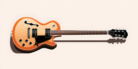 Electric guitar illustration background isolated