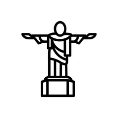 Christ the redeemer icon in vector. Illustration