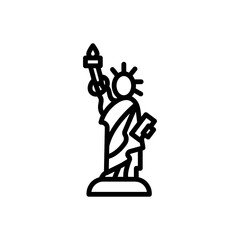 Statue of Liberty icon in vector. Illustration