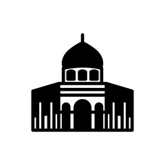 Mosque Aqsa icon in vector. Illustration