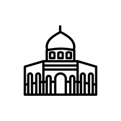 Obraz premium Mosque Aqsa icon in vector. Illustration