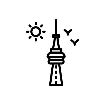 CN Tower icon in vector. Illustration